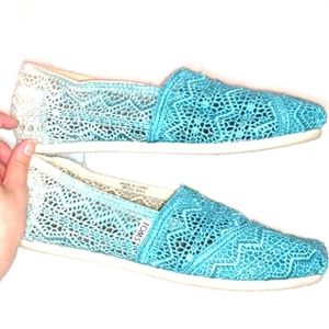 Lace Ombre Blue TOMS
